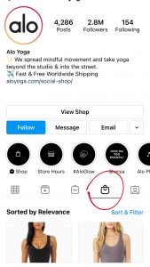 Where to find the shopping tab on Instagram