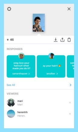 Ask Me Anything Questions in Instagram Stories Example